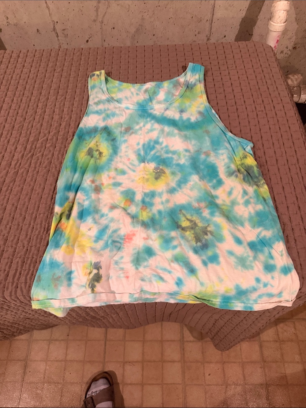 Tie-Dye Tank Top - Blue & Yellow